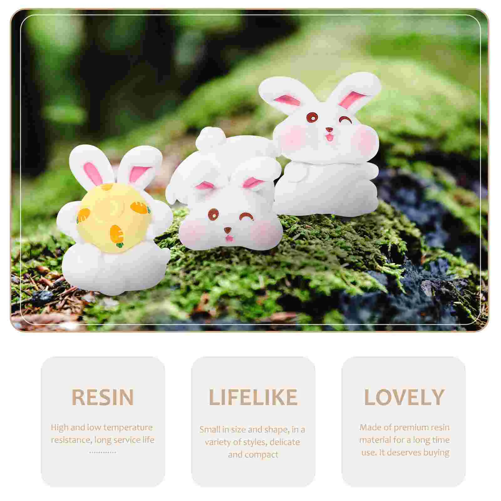 6 шт. украшения жареный кролик пейзаж соответствующий домашний дом для