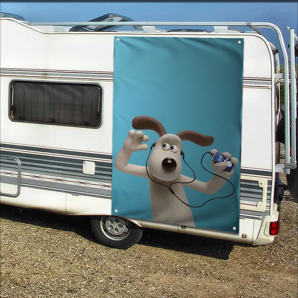 W-WallaceS милый флаг G-Gromit для садовых флагов вечерние гостиной дома балкона