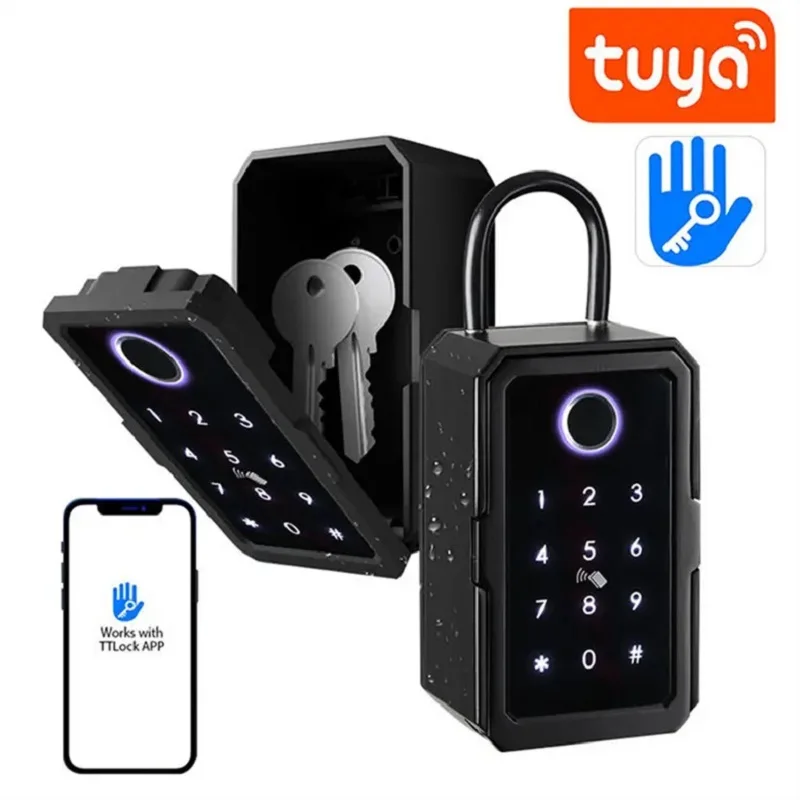 

Погодозащищенный пульт дистанционного управления Wi-Fi TTlock Tuya защита от отпечатков пальцев умный ключ водонепроницаемый наружный настенный крепкий ящик для хранения