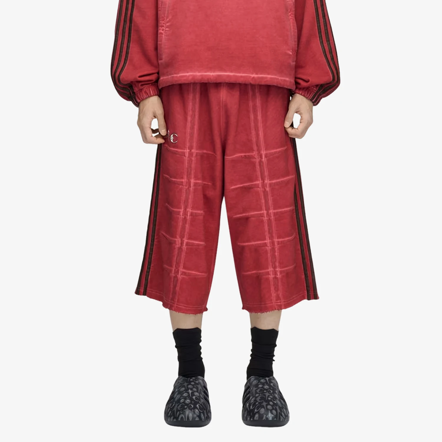 Фото Оригинальные шорты Adidas THUGCLUB для мужчин и женщин, в полоску, свободного кроя, модель KF6911. №1