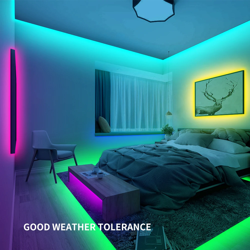 fita led rgb 5050 luz negra IP20/IP65 lampada de 12V para quarto Bluetooth WIFI controller leds decoração luzes natal iluminação luminaria