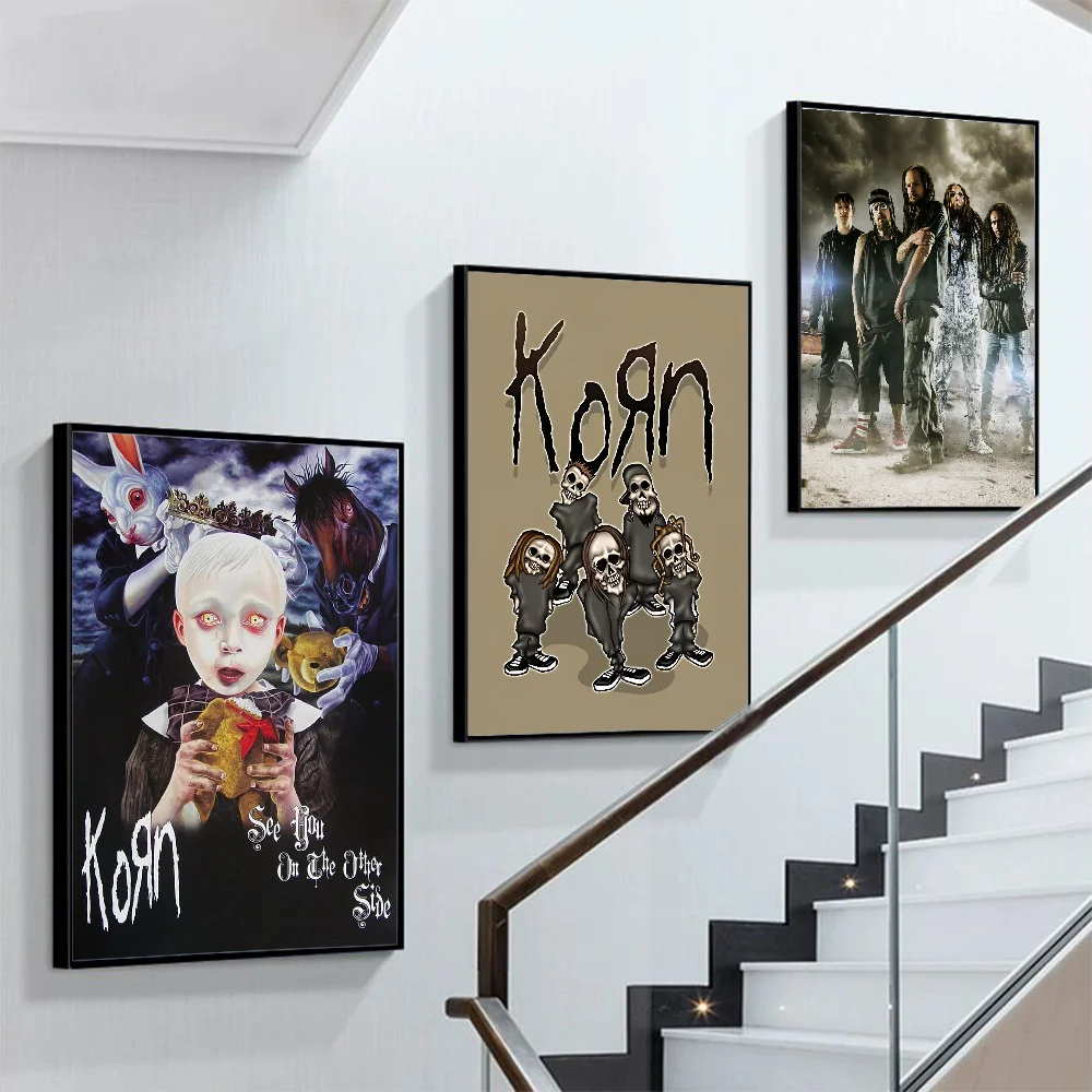 K-korn-музыкальный постер рок-группы самоклеящееся искусство фотогалерея бар кафе