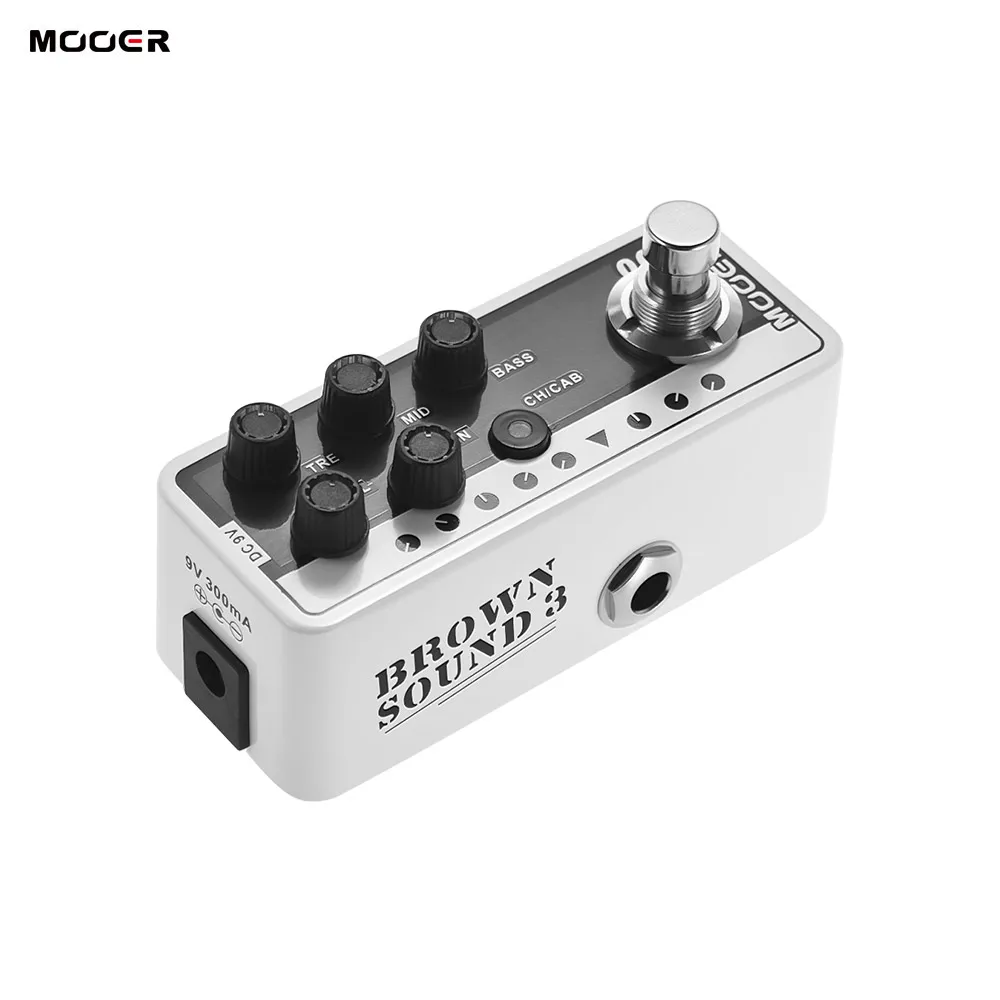Mooer электроакустические эффекты для гитары 005 коричневый звук 3 эффекта цифровая