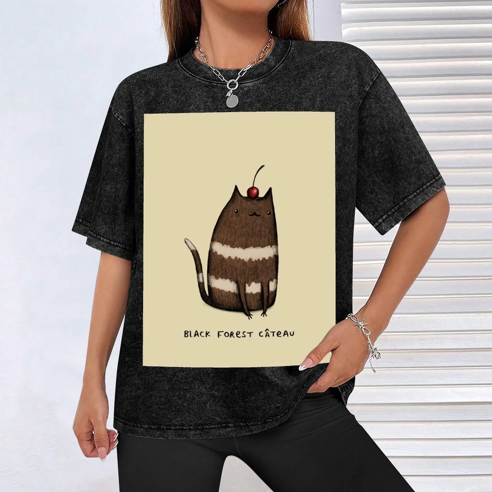 Футболка Black Forest Cateau футболки с рисунком таможенный дизайн футболка для мужчин в