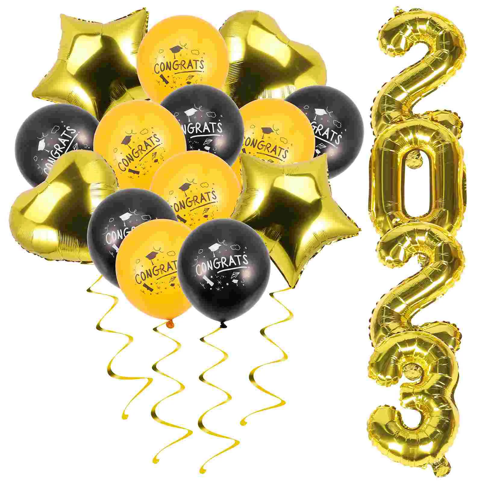 

Gold Trim Graduation Balloon Party Supplies Classroom Decor 80x60cm Decorative Ornament Golden Aluminum Film Student