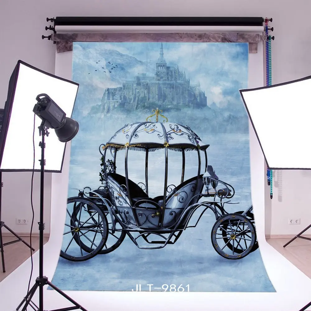 

Photography Backdrops Dreamy Fairy Tale Castle Princess Pumpkin Car Children Toddlers Lover Portraits Photo Background