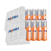 8pc pkcell aaa ni zn rechargeable batteries nizn 900mwh 1 6v aaa battery with 2pc battery box for aa aaa battery toys camera