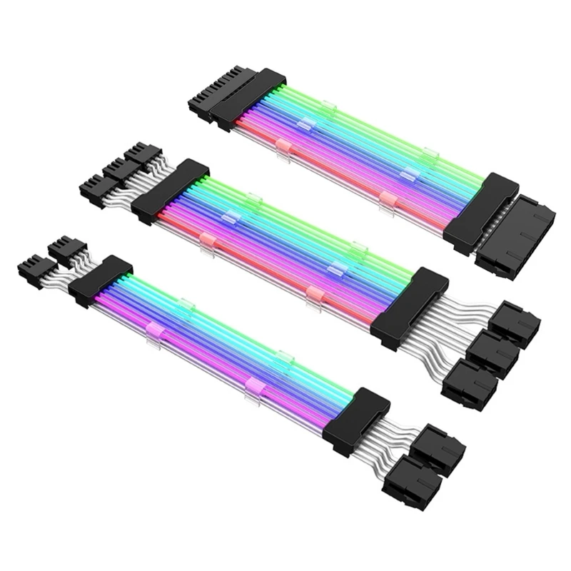 

ПК PSU удлинитель RGB кабель ATX 24Pin PCI-E GPU 8PinX2 8PinX3 Line ARGB