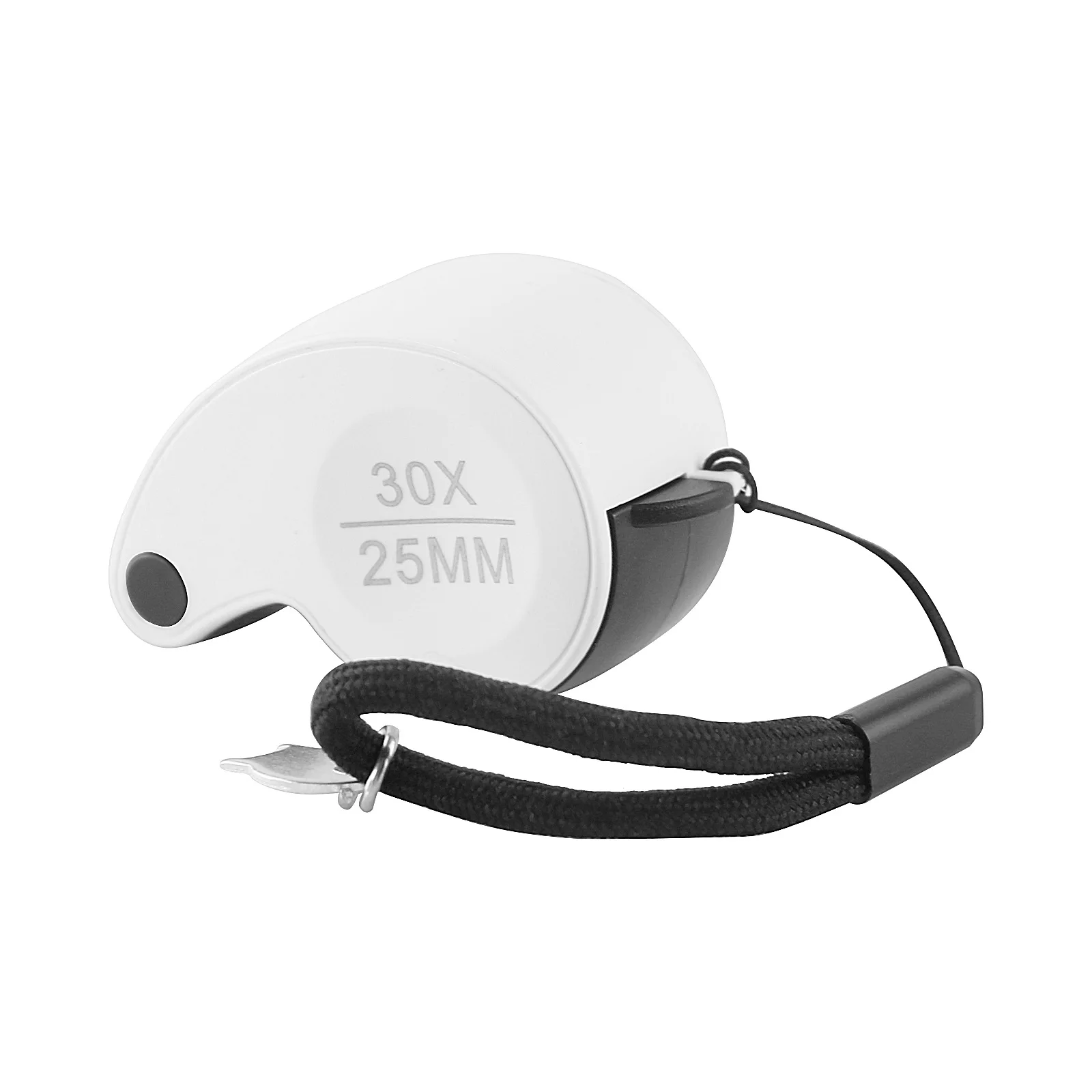 30X MINI Jewelry Magnifying Glass 2 LED With Rope Foldable Magnifier Lens Diameter 25mm for Jade Antique Appraisal Professional