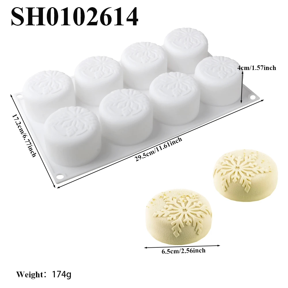 

Силиконовая форма для мусса "Снежинка", 1 шт.