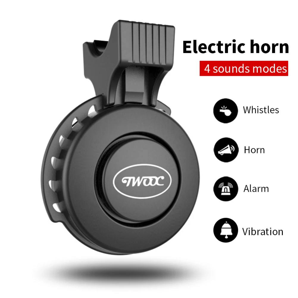 

Bicycle Electronic Horn Bell MTB Mountain Bike Trumpet Alarm Scooter E-bike USB Rechargeable Cycling Audio Warning Alert Whistle