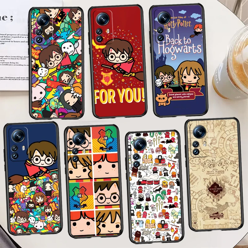 

Potters Magic Cartoon Boy Wand Cute Case For Xiaomi Mi 12T 12S 12X 12 11 11T 11i 10T 10 9 Pro Lite Ultra 5G Black Phone Cover