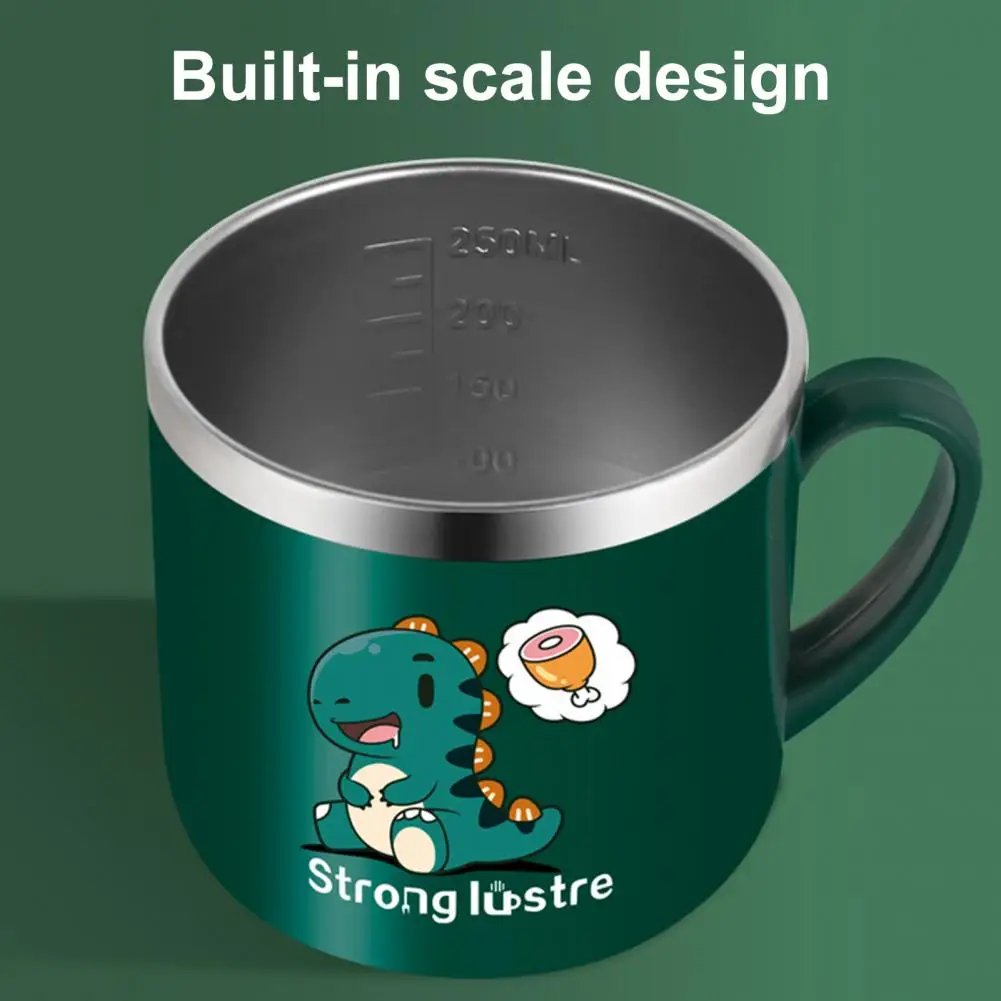 

Durable Water Cup Lovely Long Lasting Juice Cup Universal Stainless Steel Coffee Juice Cup for Home Learn Drinking Cup