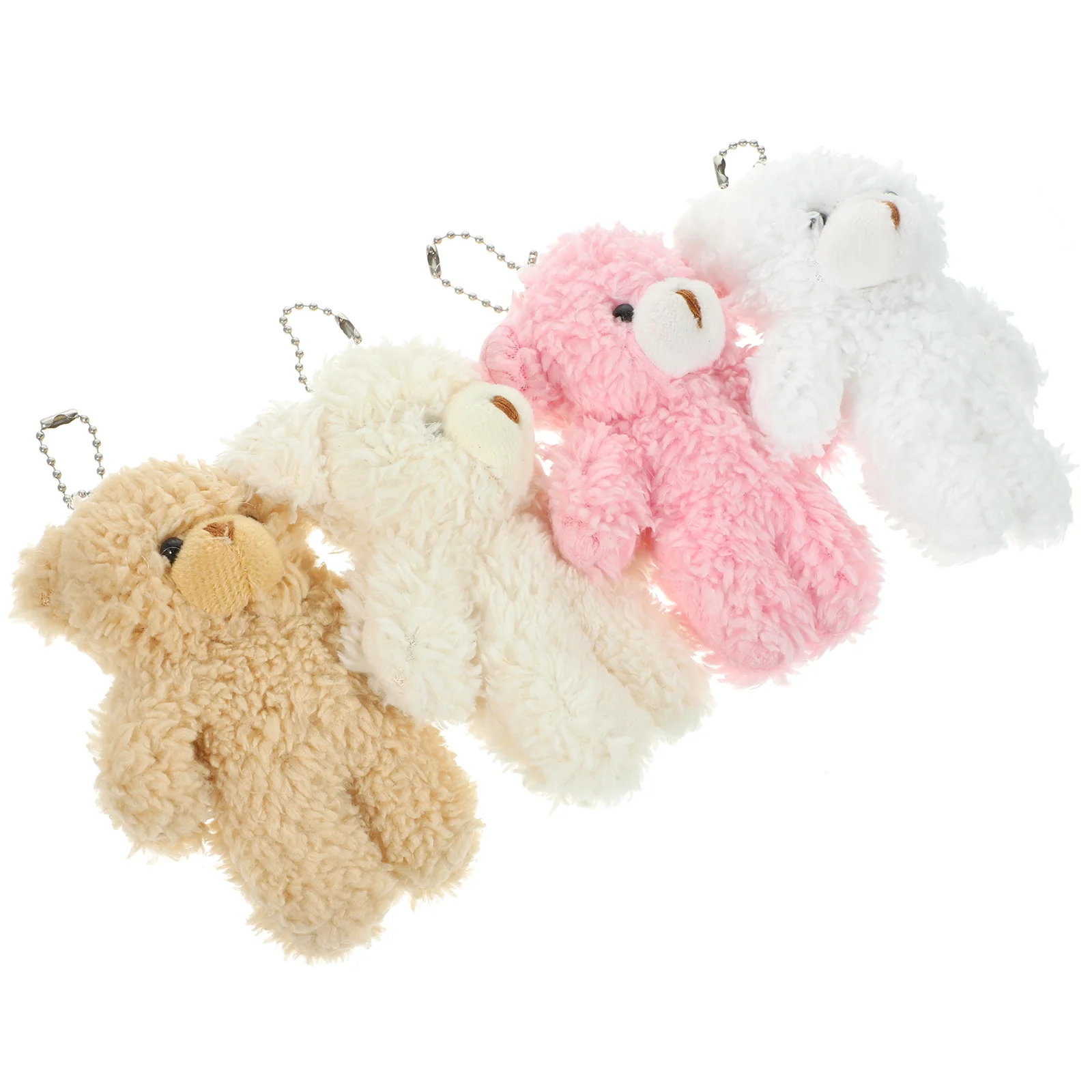 

Plush Key Stuffed Pendants Cute Ring Animal Keyring Kawaii Animals Bears Chain Toys Backpack Mini Hanging Kids Fluffy Car Holder