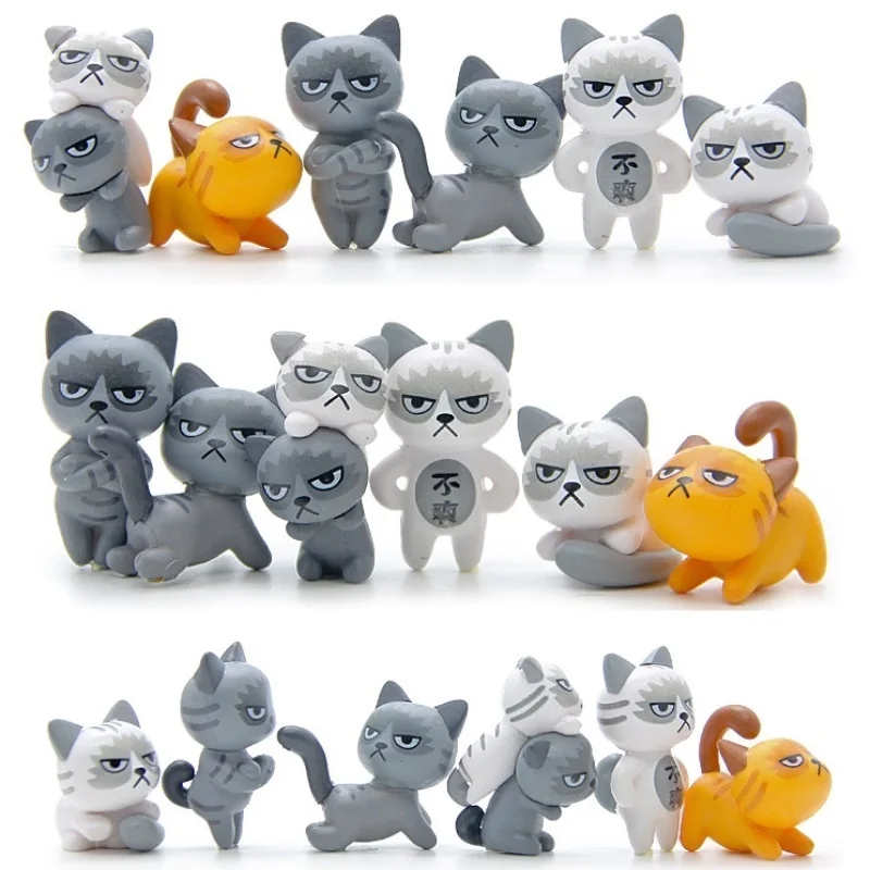 

6/5/4pcs Cat Model Ornament Resin Micro Landscape Miniature Small Object Car Cute Mini Cat Decoration Home Decoration Ornament