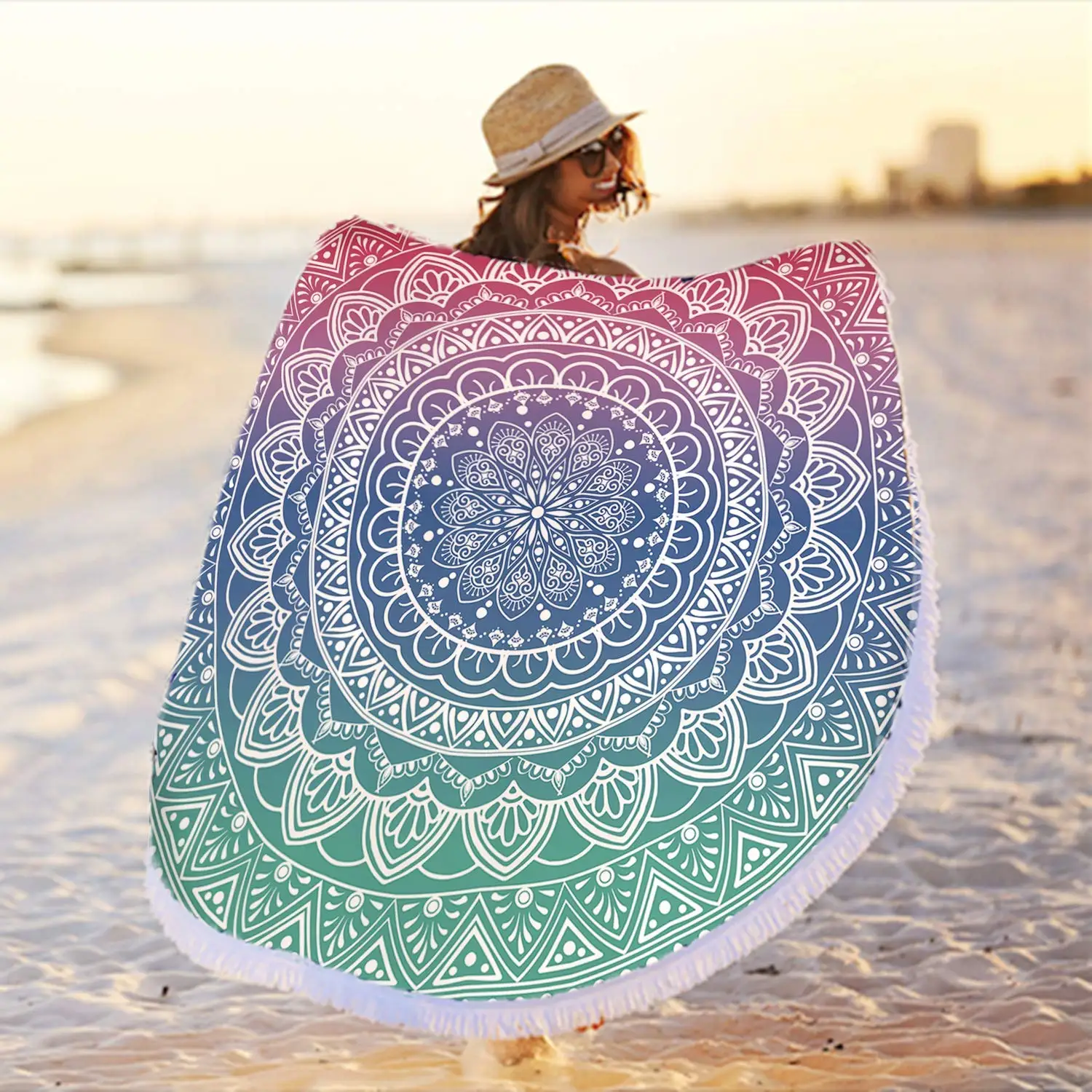 Blanket,microfiber Soft Sand Free Large Water Absorbent Beach Blanket Swim Pool Towel