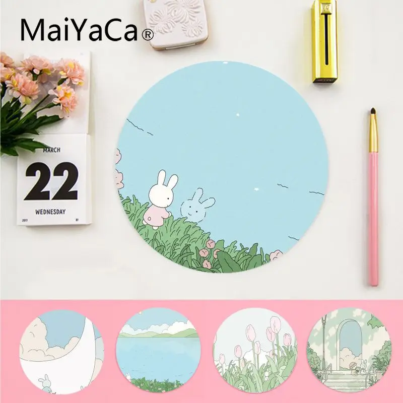 

MaiYaCa Hot Sales Cute cartoon bunny Rubber Mouse Durable Desktop Mousepad gaming Mousepad Rug For PC Laptop Notebook