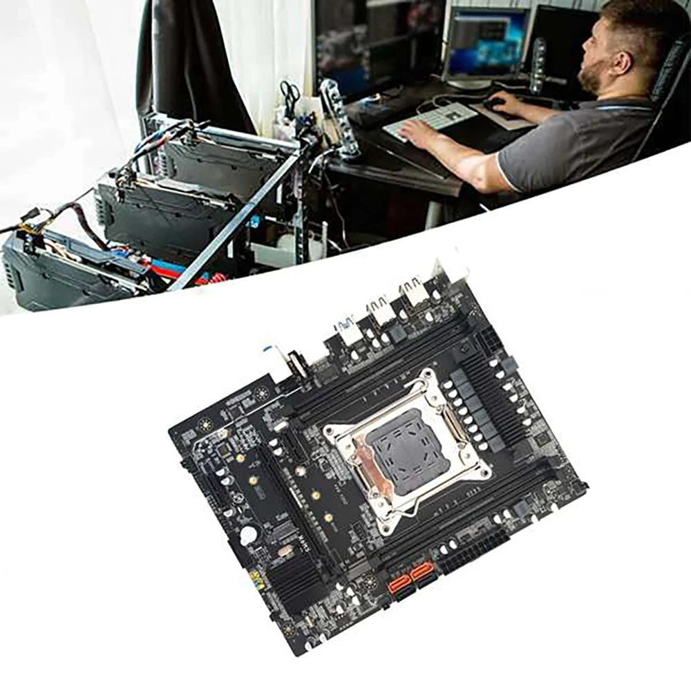 Набор материнской платы X99 с ЦПУ E5 2650 фонарь 4XDDR4 REG ECC память USB3.0 M.2 NVME SATA3.0 для ЦП Xeon