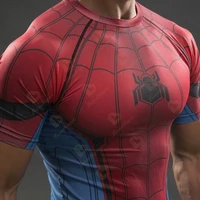 new 2022 mens fitness t shirt spiderman t shirt avengers costume superhero mens tshirt graphic tees men streetwear