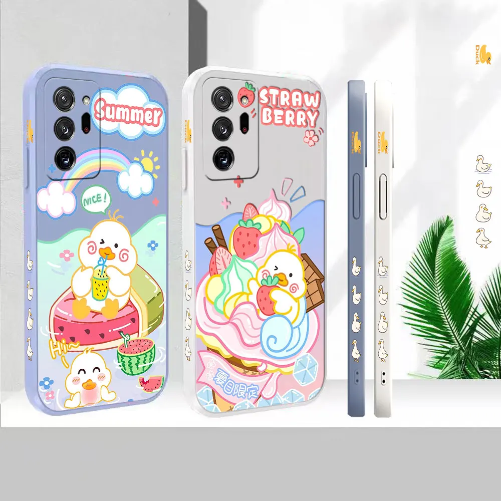 

Cute Ice Cream Doubt Duck For Samsung A50 A30 A20S A10S A10 A14 M32 M22 M12 M32 M40S M80S M60S Note 20 10 9 Pro Plus Lite Case