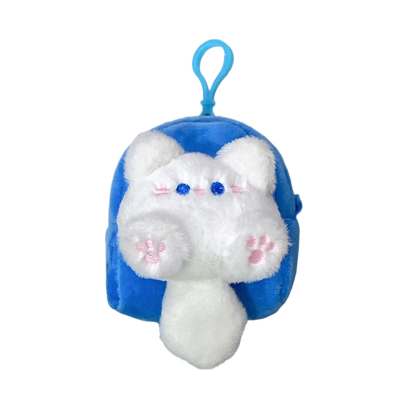 Kawaii мягкие игрушки маленький кот плюшевый кошелек для монет мультяшный кабель