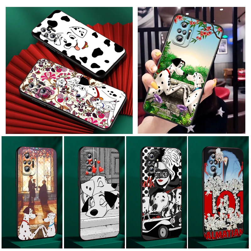 

Phone Case For Xiaomi Redmi Note 11E 11S 11 11T 10 10S 9 9T 9S 8 8T Pro Plus 5G Shell Disney 101 Dalmatians Black Cover