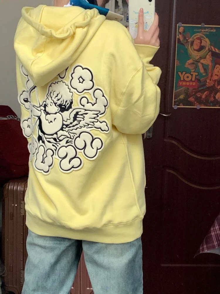 Худи женское оверсайз с принтом «Ангел»