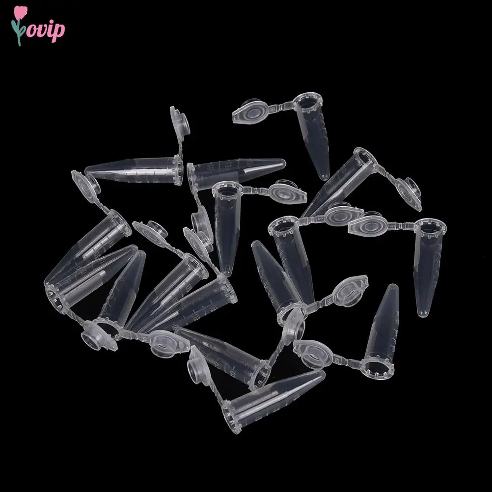 

100PCS 0.5ML Micro Plastic Test Tube Centrifuge Vial Snap Cap Container for Laboratory Sample Specimen Storage Bottles