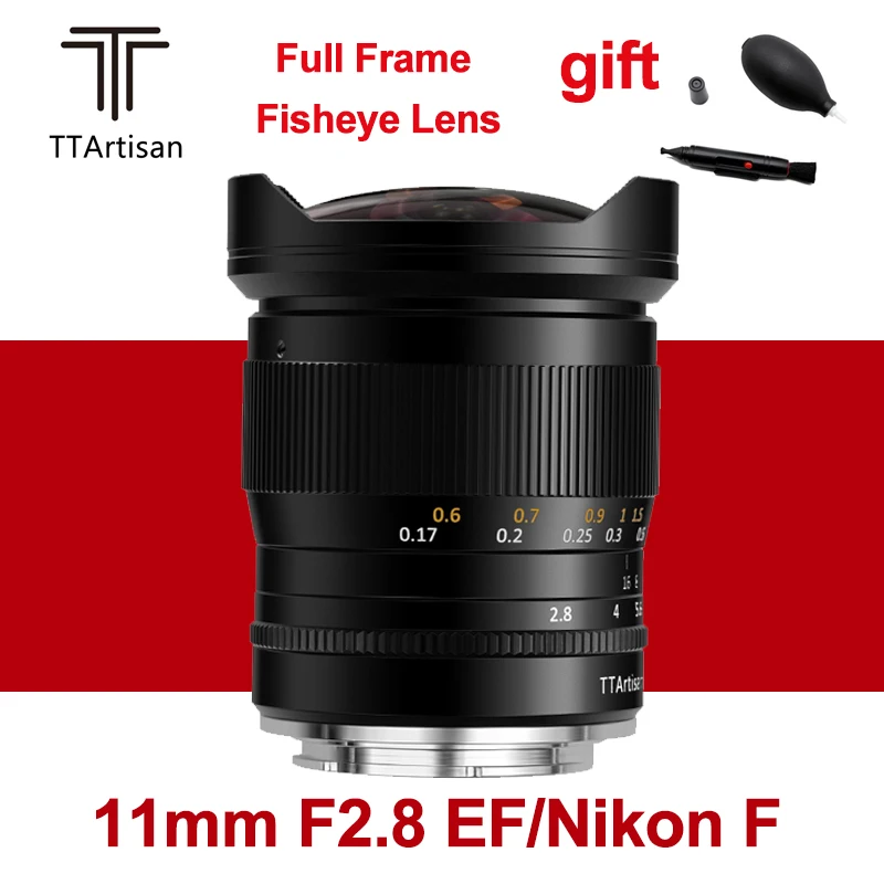 

Original TTArtisan 11mm F2.8 Fisheye Lens for Canon EF EOS 5D 6D MARK IV Nikon F mount D850 D780 D610 Full Frame DSLR Camera