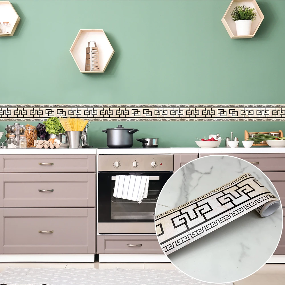 10cm*240cm Floral Pattern Skirting Corner Wall Sticker Bathroom Office Glass Waist Line Home Decor Waterproof Art Decals - купить по