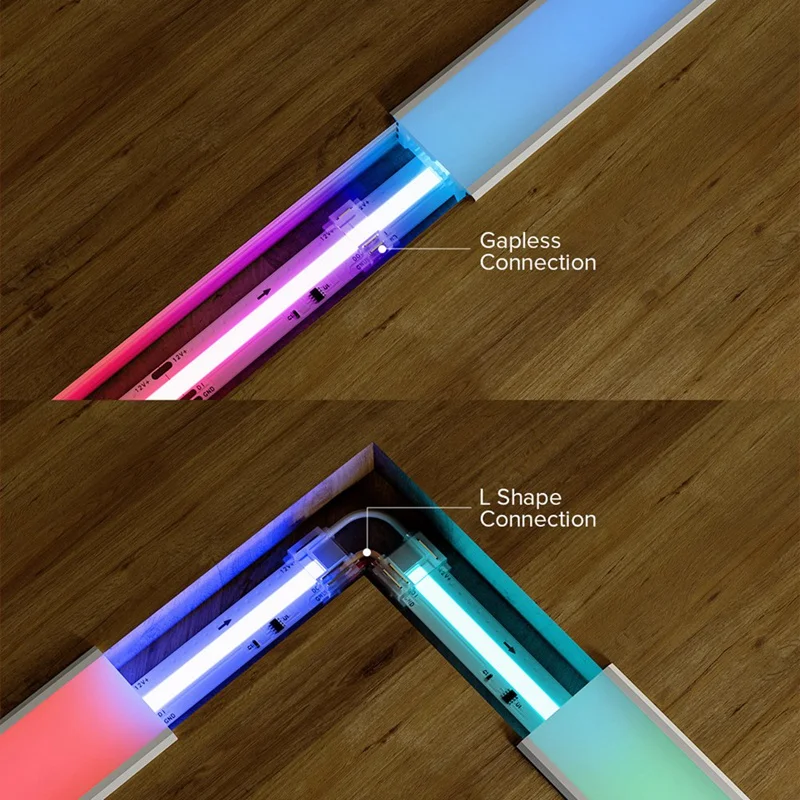 24 шт. 3 контакта 12 мм комплекты прозрачных разъемов для COB RGBIC светодиодные ленты