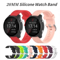 20mm silicone strap for garmin forerunner 245 645 vivoactive3 venu replacement bracelet for huawei watch gt samsung watch 42mm