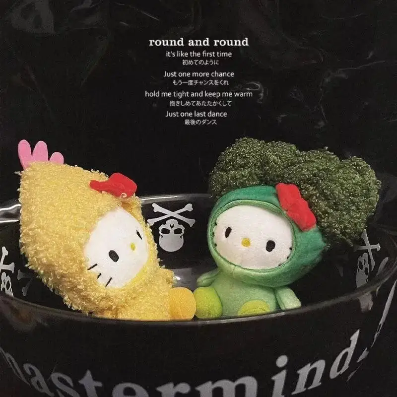

Kawaii Sanrioed Anime Cartoon Hello Kitty Series Pendant Plush Doll Key Chain Originality Trinkets Baby Boy Girl Festival Gift