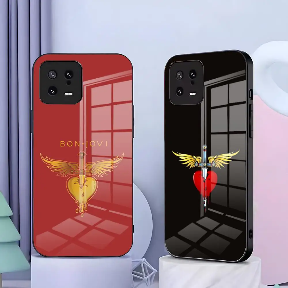 Фото Чехол для телефона Band B-Bon J-Jovi для Xiaomi 11, 12, 13, 14, 15, 11i 11T 12X 14T Pro, стеклянные чехлы Ultra Lite №1