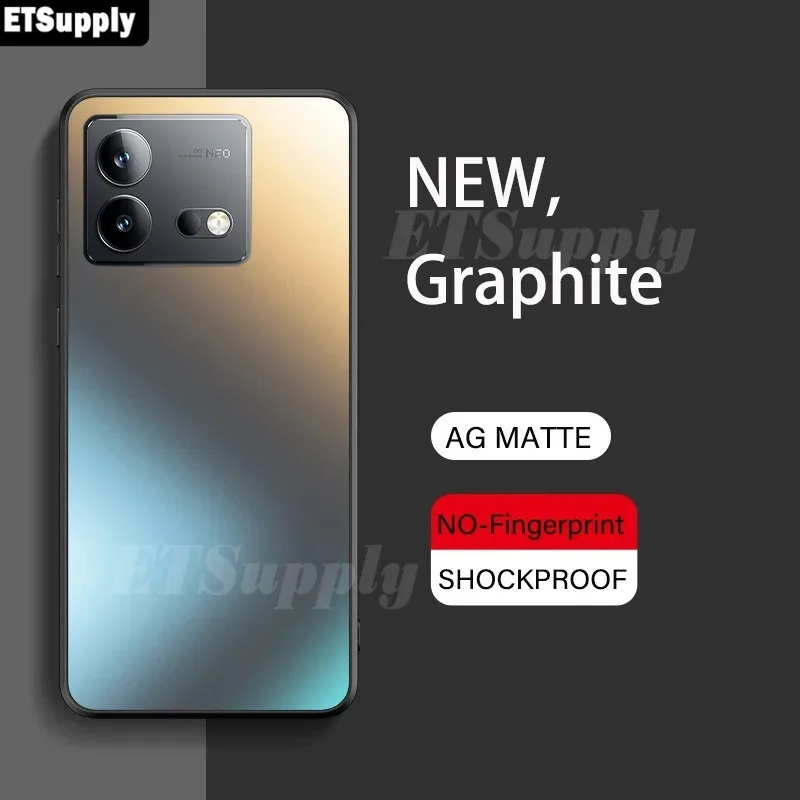 Противоударный чехол для lQOO Neo 7 8 9 Pro Роскошный силиконовый матовый AG neo iqoo Задняя