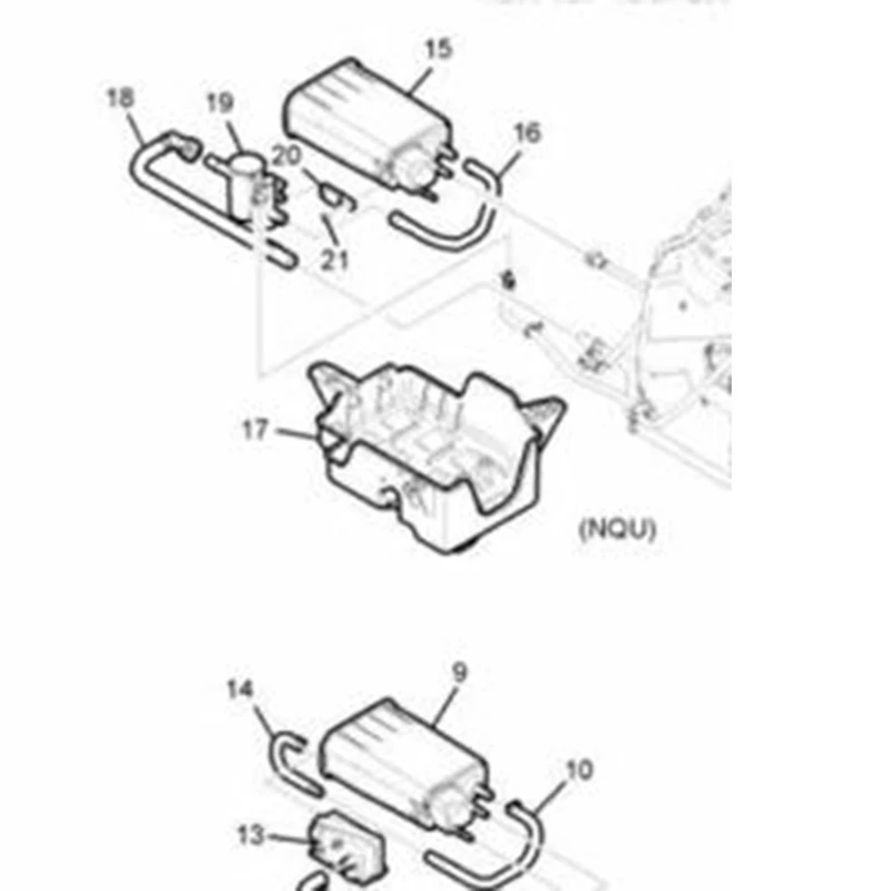 Автомобильный топливный выхлоп в сборе карбоновый канистровый клапан для Chevrolet