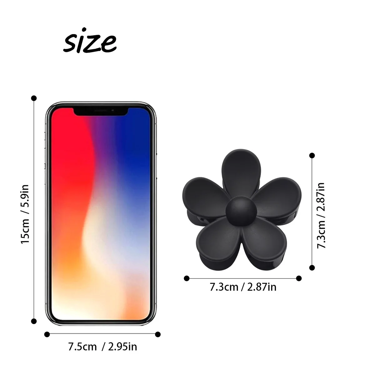 6 упаковок квадратных зажимов для когтей большие и маленькие нейтральные