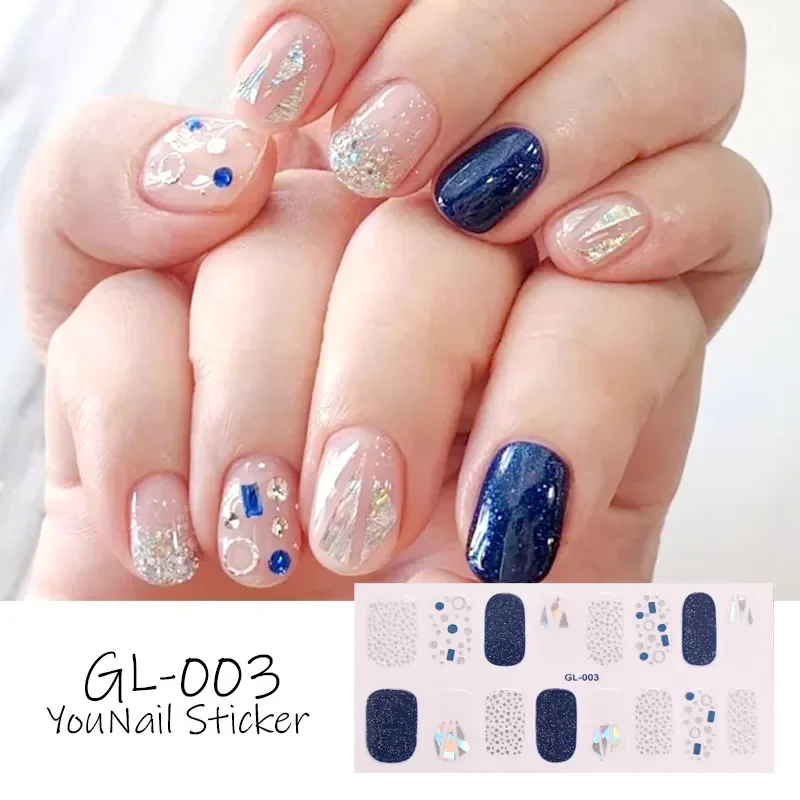 

Tips/Sheet Glitter Series Shiny Colorful Nail Polish Nail Wraps DIY Nail Accesoires Nails Sticker Designer Nail Strips