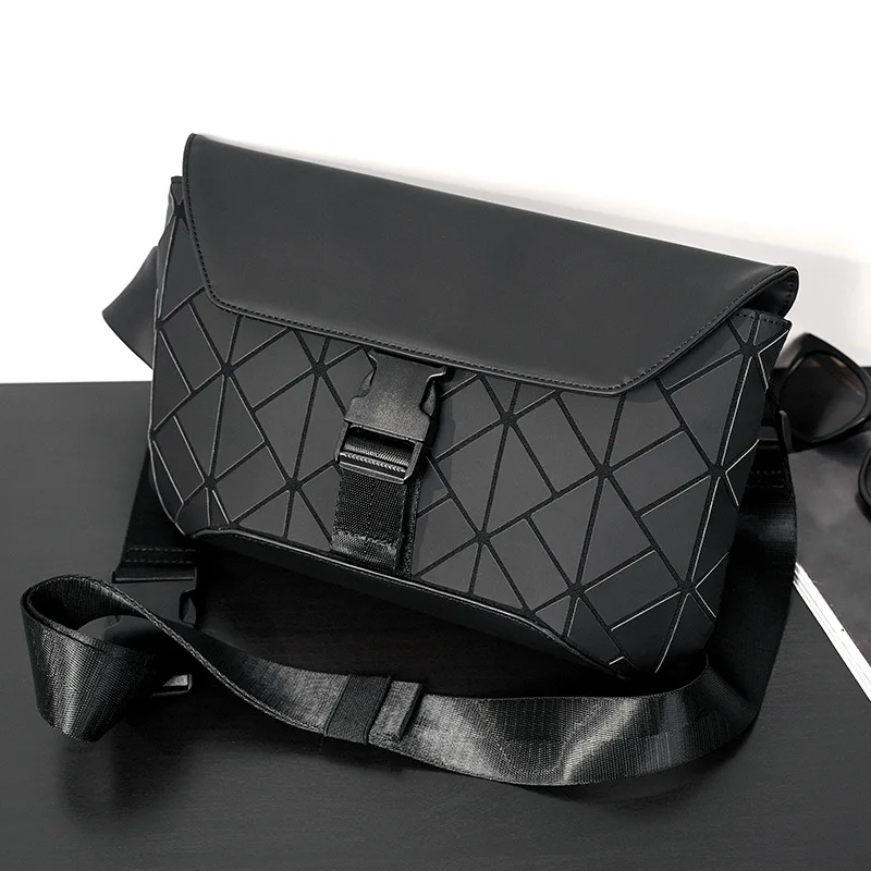 

Shoulder Bag Geometric Messenger Bag Back Men Waist Pack Fashion Men Bag Bags High-quality Men's Crossbody Crossbody Satchel For