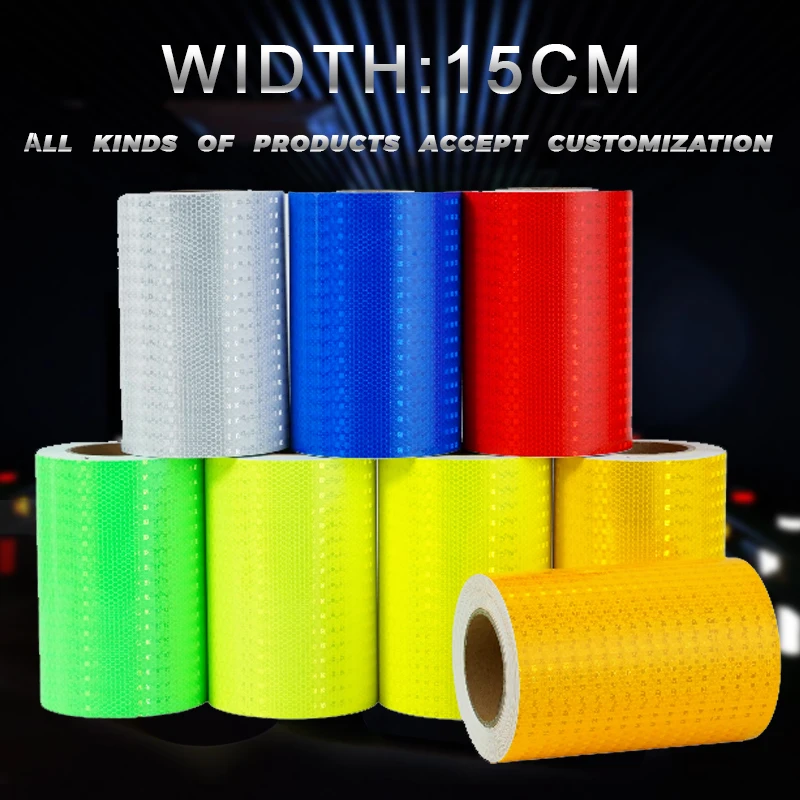 Зеленая желтая синяя красная белая самоклеящаяся светоотражающая наклейка