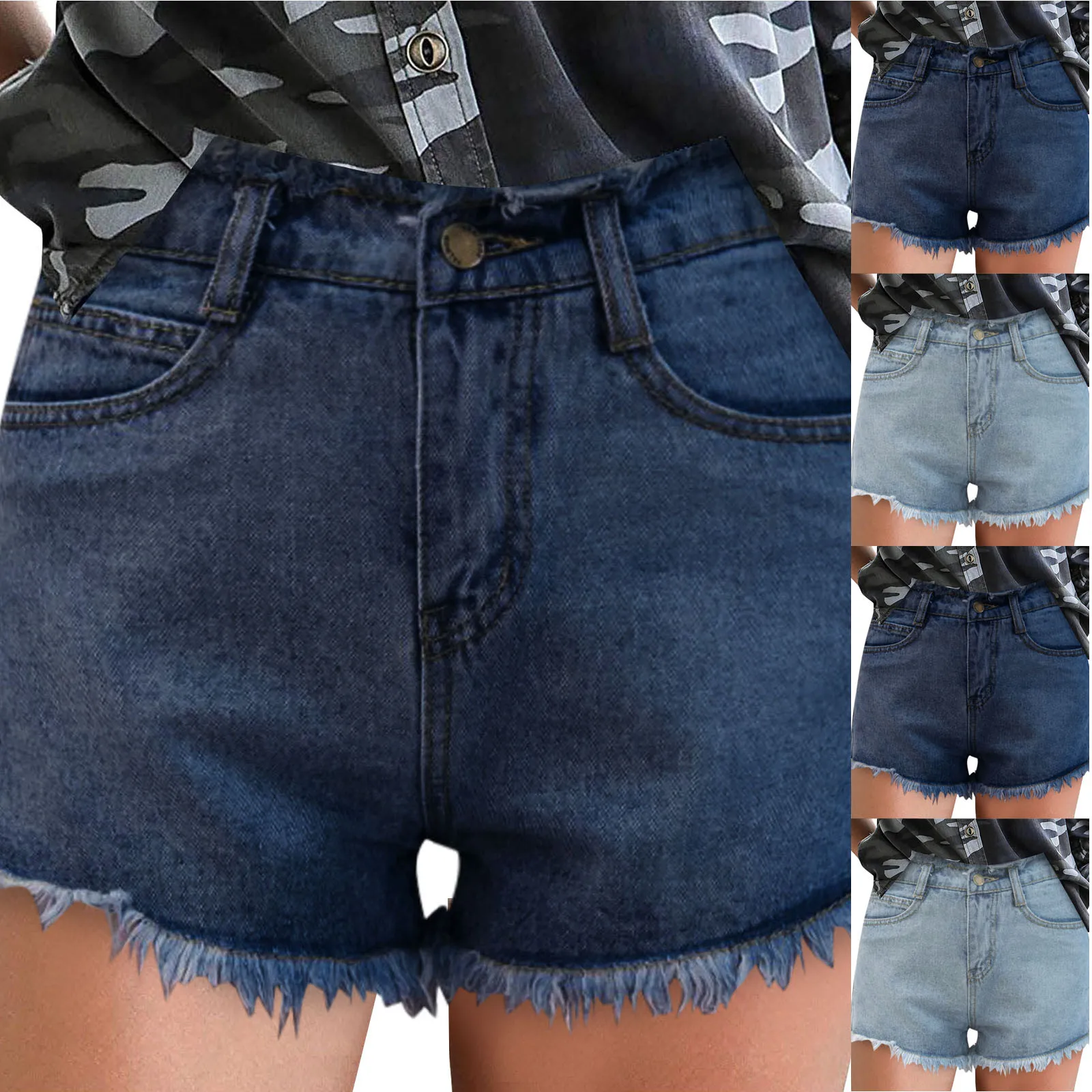 

Female Casual Denim Hole Shorts Frayed Ripped Jeans Shorts Bottom Pants Elegant Exquisite Beautiful Jeans Calça Jeans Feminina
