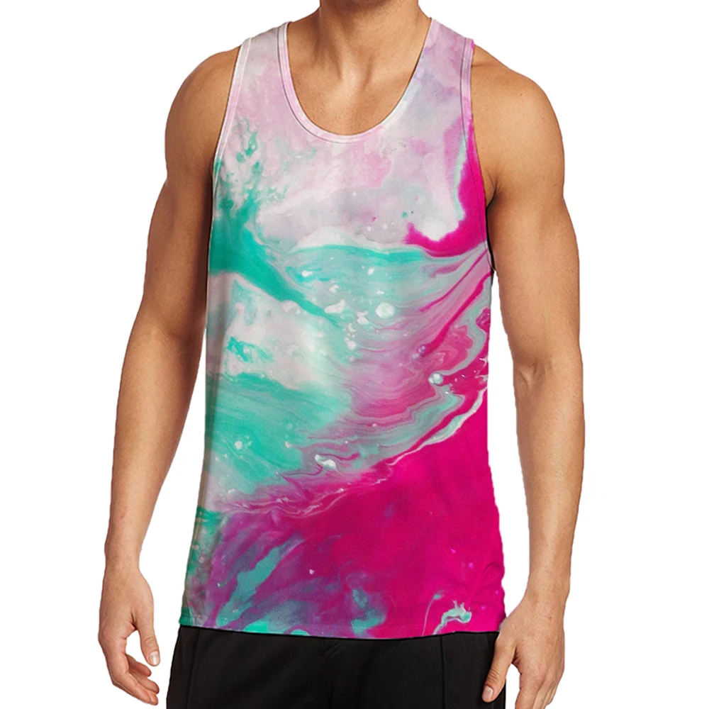 

Майка мужская с 3D-принтом кирпичной стены и леса