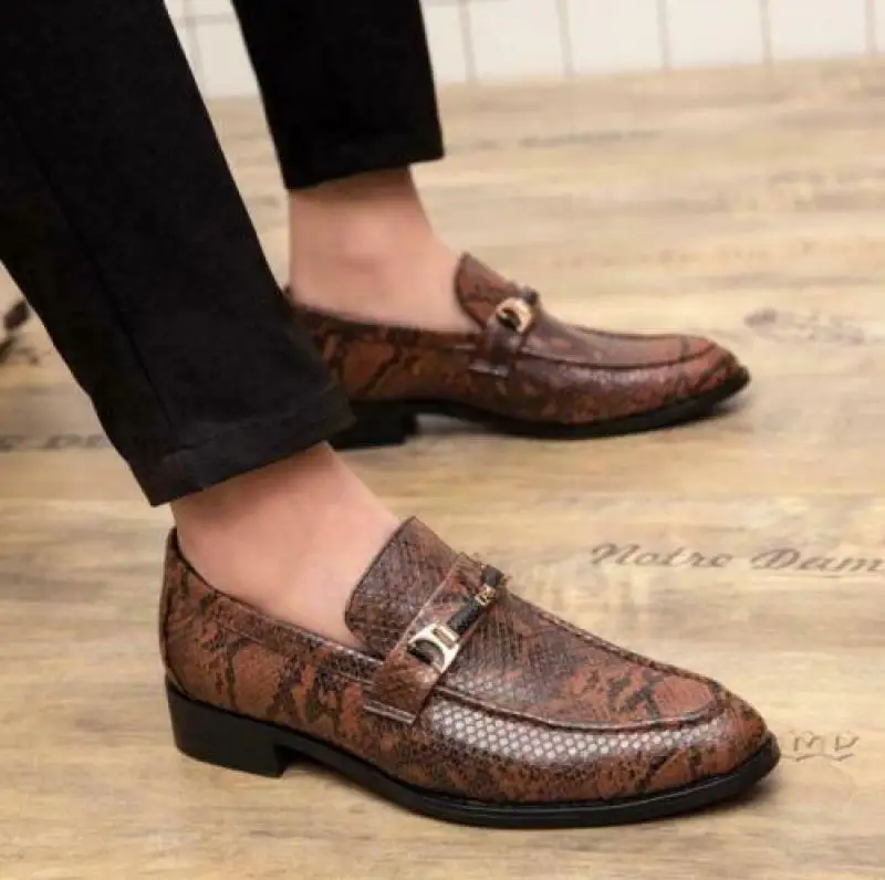

Men's Casual Oxford Snakeskin Leather Shoes Loafers Dress Driving Business New
