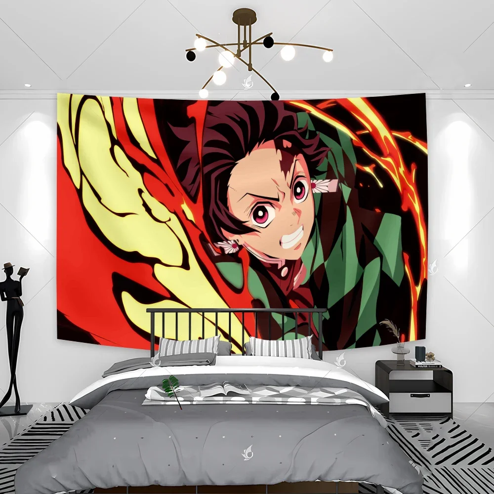 90x150 см японского аниме Убийца демонов постер гобелен фон для гостиной украшения