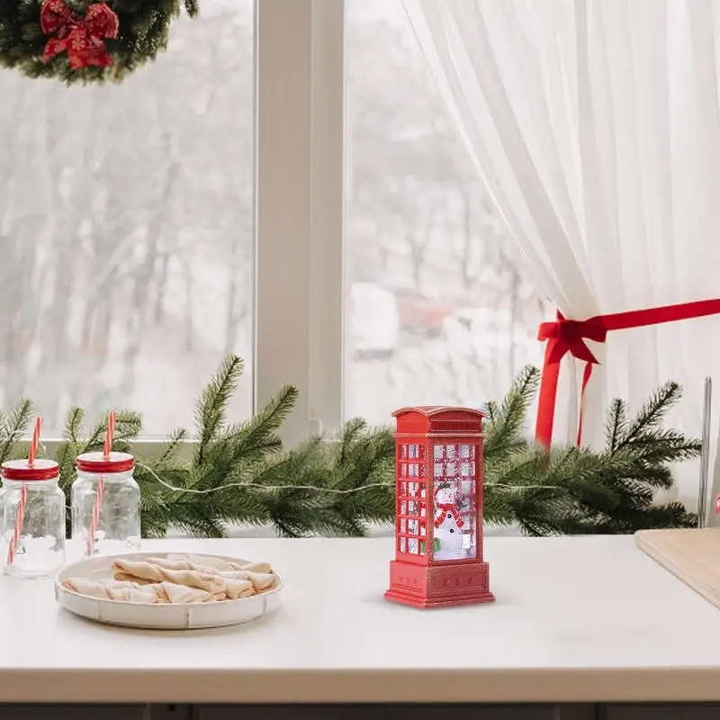 Рождественский фонарь Телефонная будка Снеговик Маленькая масляная лампа