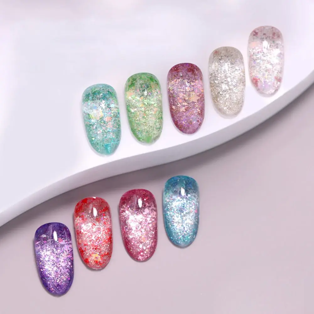 

Гель-лак для ногтей со сверкающими блестками, гель для маникюра, блестящий гель звездного неба, верхнее покрытие, Гель-лак для ногтей