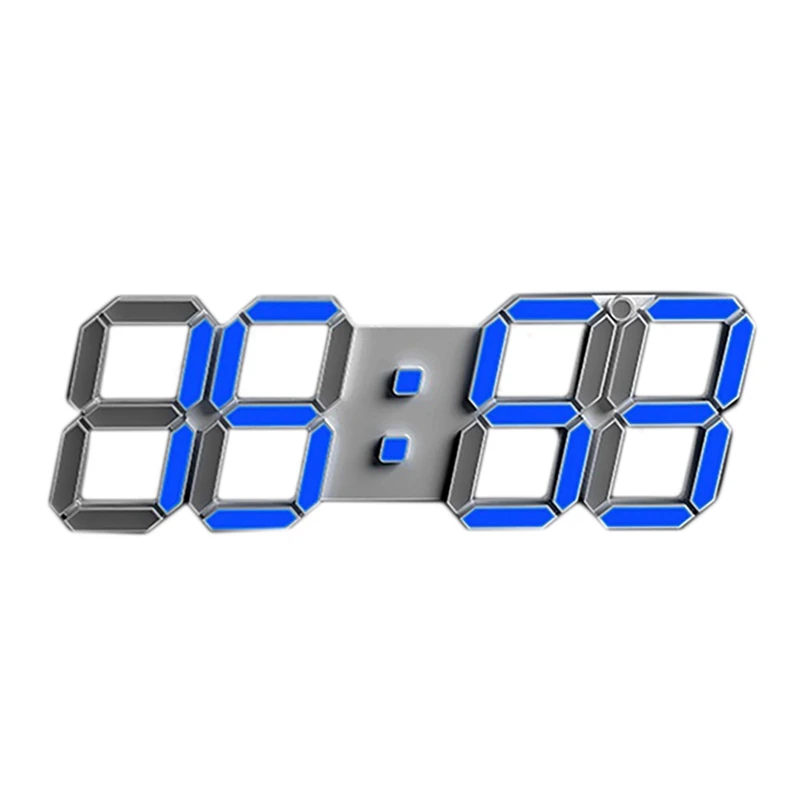 

3D LED Digital Alarm Clock Three-Dimensional Wall Clock Thermometer Electronic Clock For Office Bedroom Living Room