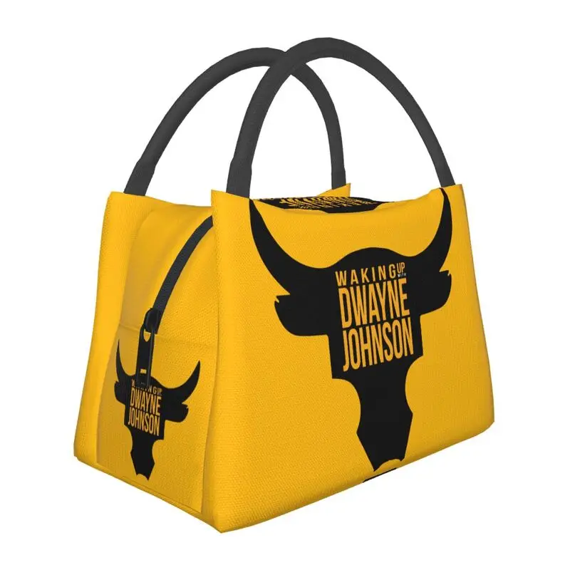 

The Rock Dwayne Insulated Lunch Bag for Outdoor Picnic Johnson Bull Leakproof Thermal Cooler Bento Box Women