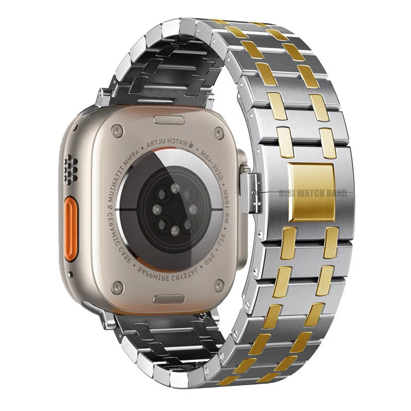 Luxury Stainless Steel Strap for Apple Watch 49mm Band Ultra Series 8 7 6 5 4 3 SE Metal Strap for iWatch 45mm 44mm 42mm 41mm