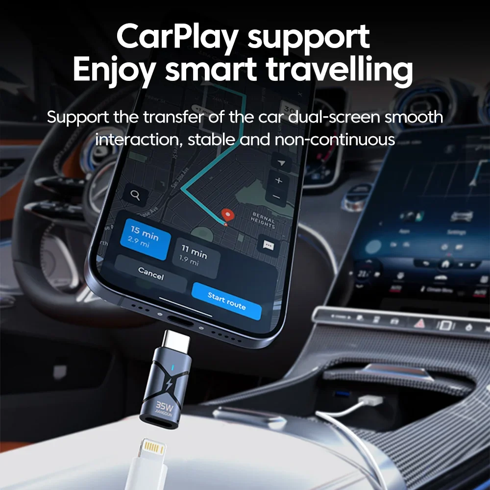 Olaf 35 Вт для Lightning Female to USB C Зарядное устройство Адаптер iPhone 15 16 Быстрая зарядка